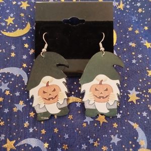🎃 Halloween Gnome Faux Leather Earrings 🎃